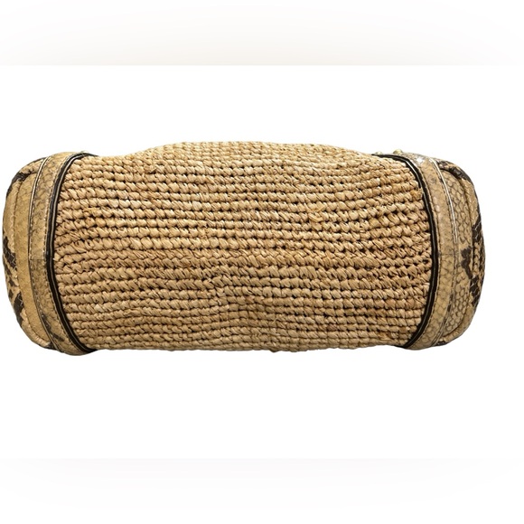 Coach Natalie Weekender Straw Shoulder Bag Tote - Picture 4 of 16